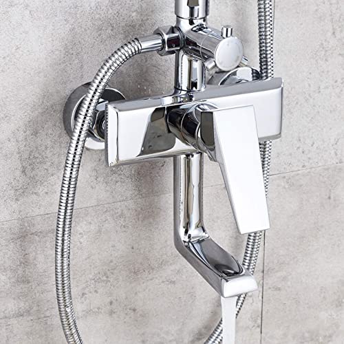 Mitigeur de bain réglable en hauteur pour rénover une douche ancienne - 4