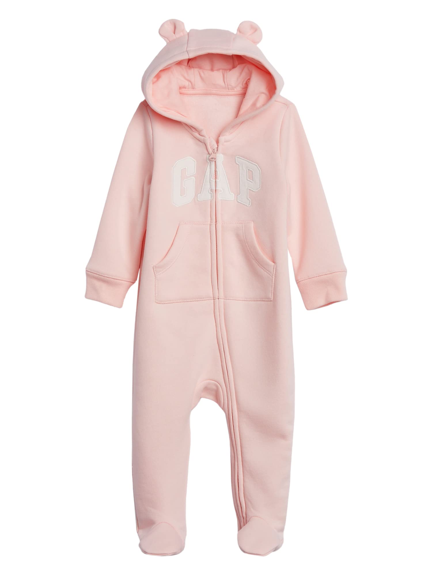 GAP unisex-baby Logo Fleece One-piece Outfit