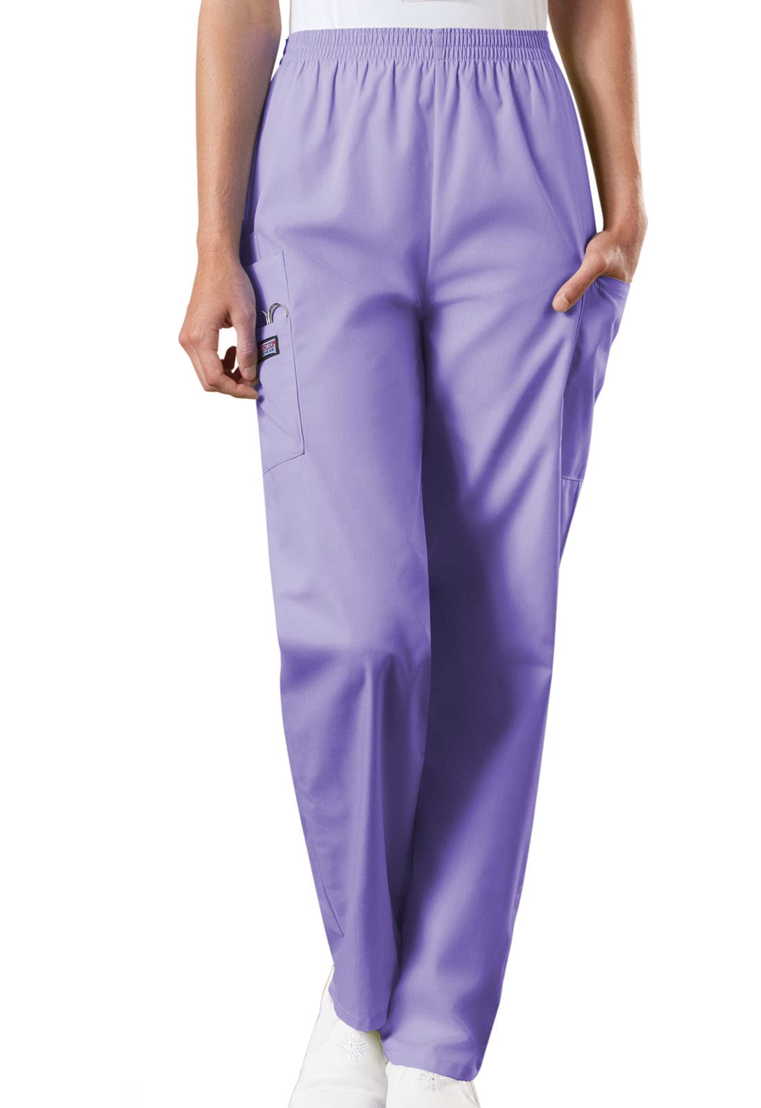 Cherokee Scrubs for Women Cargo Pant Natural Rise Tapered Pull-On Bottom with 4 Pockets , Fade Resistant Fabric - 4200