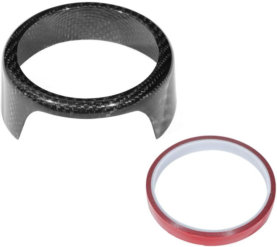 KIMISS Car Front Grill Decoration Frame Trim, for Alfa Romeo Giulia 2017-2019 Carbon Fiber Front Grill Badge Sign Surround Bracket Trim