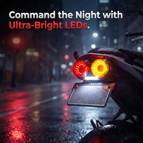 Image of Upgrade 90LEDs Motorcycle Tail Light with Brake & Turn Signal