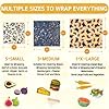 Reusable Beeswax Wrap - 9 Pack Beeswax Wraps for Food, Eco-Friendly Beeswax Food Wraps, Bread Sandwich Wrapper - Organic, Sustainable, Zero Waste, Reusable Plastic-Free Food Storage Wrap, 1XL, 3M, 5S #2