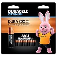 Pilha Optimum AA Pequena Com 12 Unidades