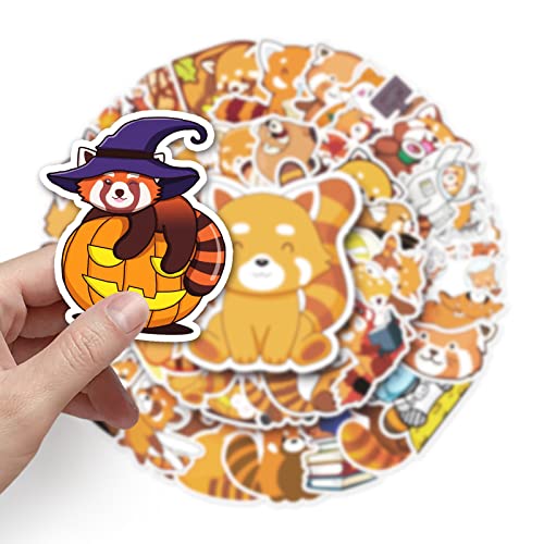 Cute Red Panda Stickers, 50pcs Waterproof Cartoon Panda Stickers for Water Bottle Laptop, Car, Motorcycle, Bicycle - Image 3