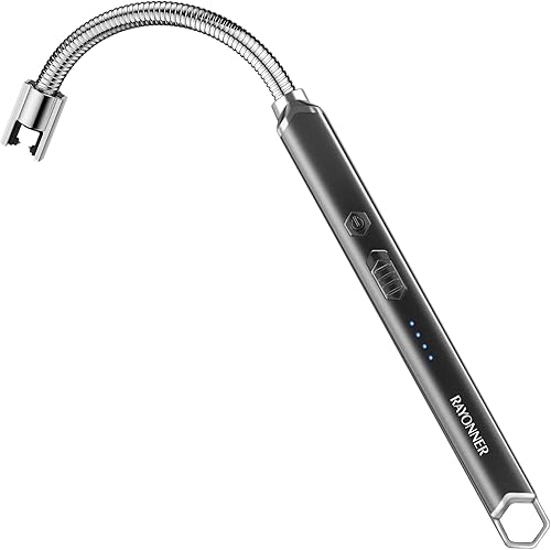RAYONNER Encendedor eléctrico encendedor de velas recargable USB encendedor largo cuello flexible (rosa)