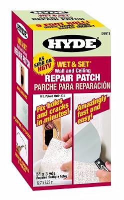 Hyde Tools 09911 5-Inch by 9-Foot Wet and Set Contractor's Roll Wall and Ceiling Repair Patch