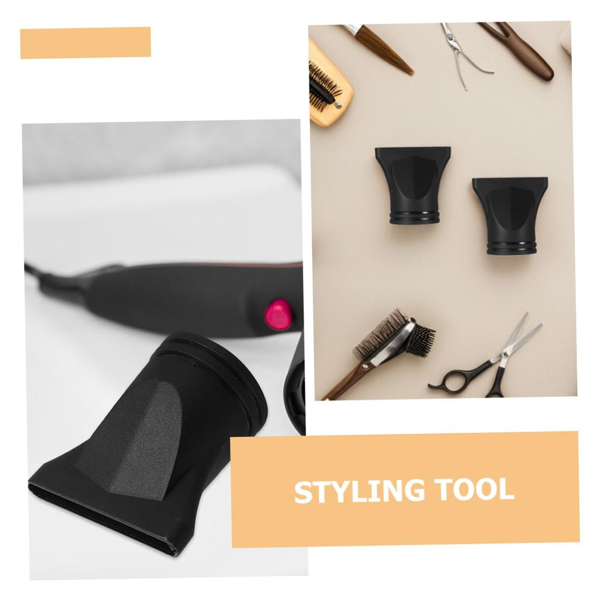 15pcs Universal Hair Dryer Attachments Blow Dryer Concentrator Nozzle Replacement Flat Narrow Styling Nozzles for Home and Salon Hairdressing