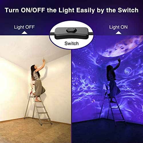 Image of Onforu 150W LED Black Light, Blacklight for Glow Party with Plug, 2 Pack | IP66 Waterproof Black Flood Light for Dance Party, Glow in The Dark, Halloween, Body Paint, Fluorescent Poster, Neon Glow