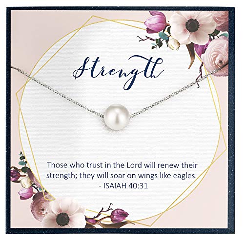 Grace of Pearl Religion Necklace Gift Proverbs Necklace Scripture Jewelry Gift Encouragement Jewelry for Women - Main Image