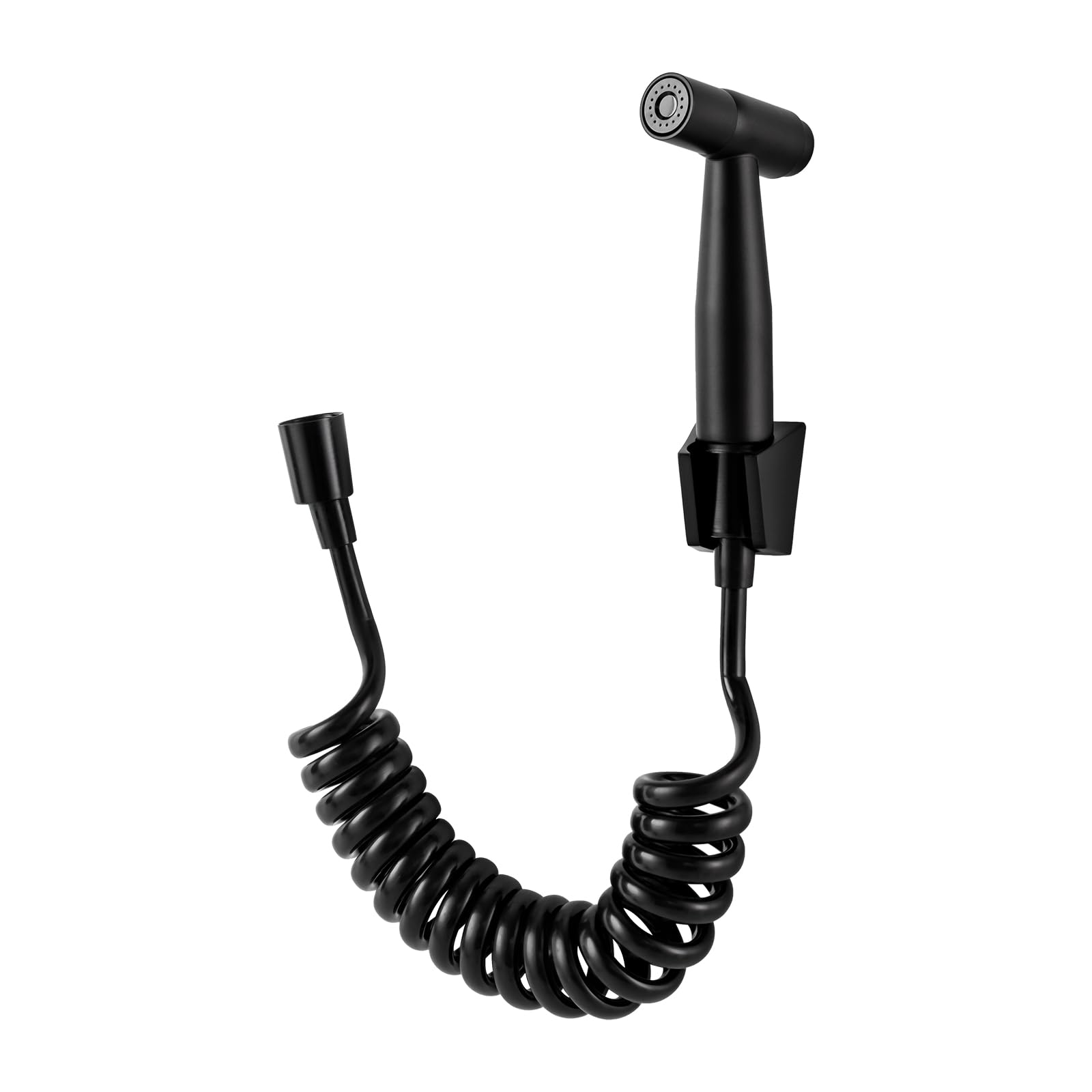 Grifo de cocina con ducha, grifo de pared, doble control de temperatura, grifo de pared, grifo de cocina, montaje en pared, fácil montaje para cocinas, baños e inodoros (negro)
