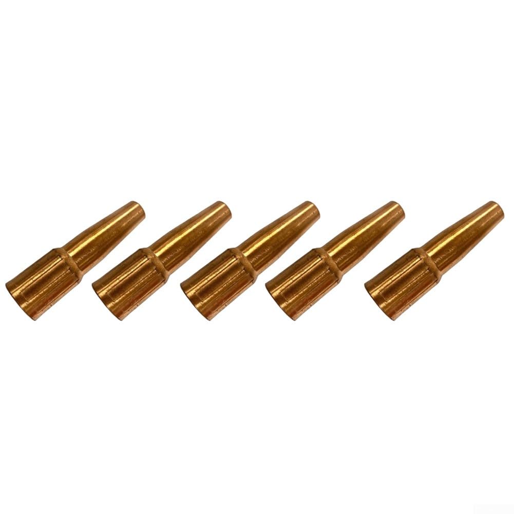 23T37 MIG - Set di 5 ugelli per saldatura a forma di cono in rame per la schermatura della guida dei gas, adatti per modelli di torce stile #2-4, accessori per saldatura industriale