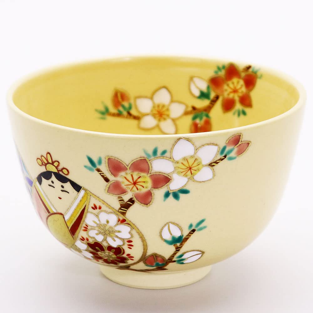 Amazon.co.jp: 抹茶碗 色絵茶碗 「貝雛」 木箱入り 春物 茶道具 : Home