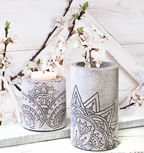 CREARTEC Beton-Colour - silber - zum bemalen und verzieren verschiedener Gegenstände - 30ml - Made in Germany