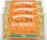 Manischewitz Wide Egg Noodles 12oz (3 Pack) | Homestyle Taste & Texture, Premium Enriched, Low Sodium, No Preservatives