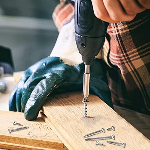 420 Stück M3 Flachkopf-Blechschrauben, 304 Edelstahl Holzschrauben Sortiment Kit mit 20 Stück M6 Schraubenankern für… – Bild 6
