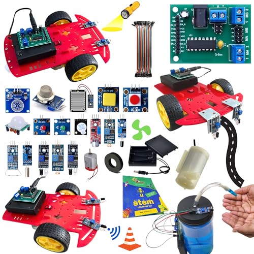 Quad Store STEM Robotics kit DIY Electronics sensors modules for Age 10+ Years Suitable for Science, Hobby, School with Real time Projects Activity Quad Store STEM Robotics kit DIY Electronics sensors modules for Age 10+ Years Suitable for Science, Hobby, School with Real time Projects Activity