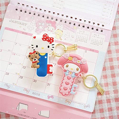 Esito Cartoon Keychain, 1 Piece, Cute My Melody Stars Shapes, Action Figure, Dolls, Pudding Dog, Little Twin Stars, Clips, Keyring, Decoration, Keychain, Cartoon (Color : Little Twin Stars, Size : 1) #TOP4