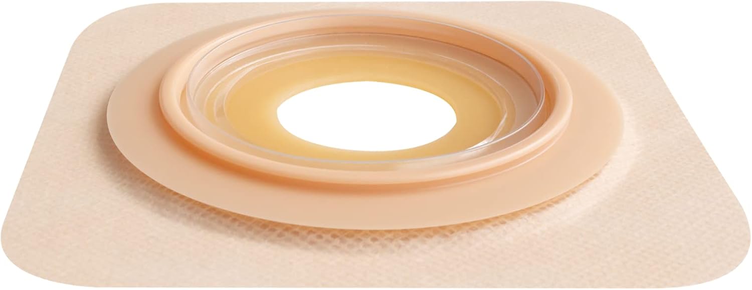 ConvaTec 51421041BX - Natura Moldable Durahesive Skin Barrier Accordion Flange with Hydrocolloid Flexible Collar, Opening 1-5/16 to 1-3/4 (33 45mm), Flange 2-3/4 (70mm)