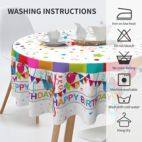 Nappe de table Happy Birthday de qualité supérieure avec drapeaux - 6