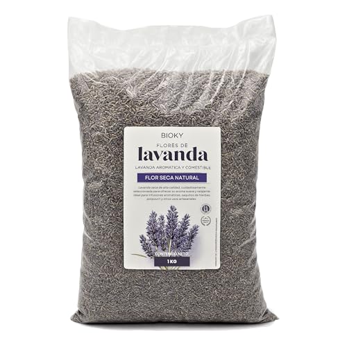 Bioky Lavanda Seca Natural 1kg – Variedad Muy Aromática -...