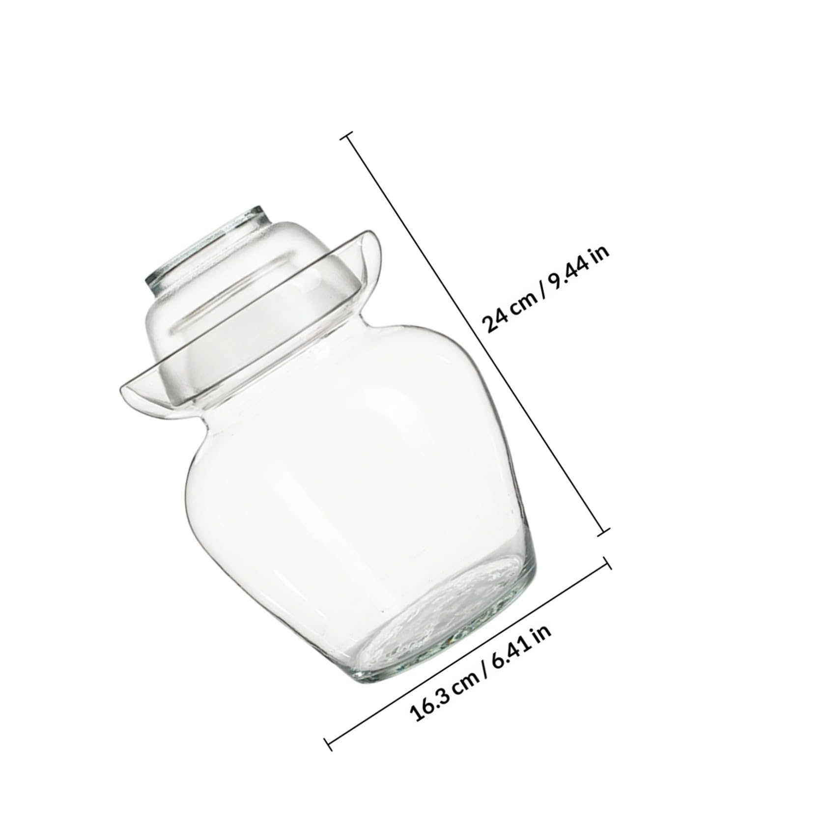 Mipcase Tarro De Cristal Para Encurtidos De Cocina 2.5 Kg Transparente Vidrio Sin Plomo Boca Ancha Sellado Tradicional Para Conservación Casera De Alimentos