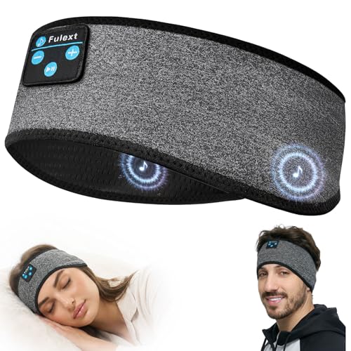 Fulext Sleep Headphones Bluetooth Headband,Sleeping Headphones Sports Headband, Long Time Play Sleeping Headsets with Built in Speakers Perfect for Workout,Running,Yoga