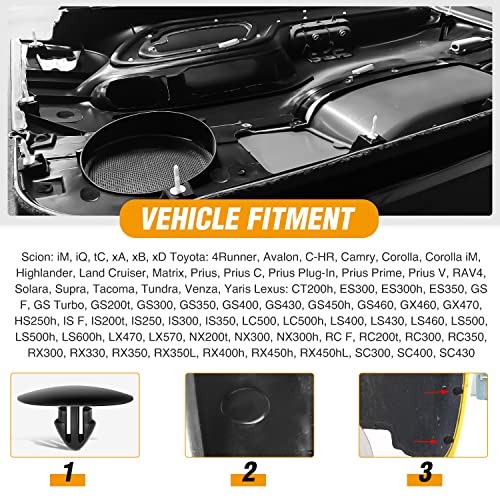 Image of GOOACC 50pcs Hood Insulation Retainer 7mm for Toyota 90467-09050 90467-A0003 GM 88970747 94858509 Lexus Scion
