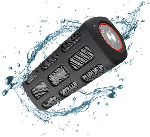 TREBLAB FX100 - Extreme Loud Portable Speaker - For Travel & Beach, Shockproof, Waterproof Bluetooth Speaker IPX4, Built-In 7000mAh Power Bank, HD Audio w/ Deep Bass, Best Wireless Speakers w/ Mic