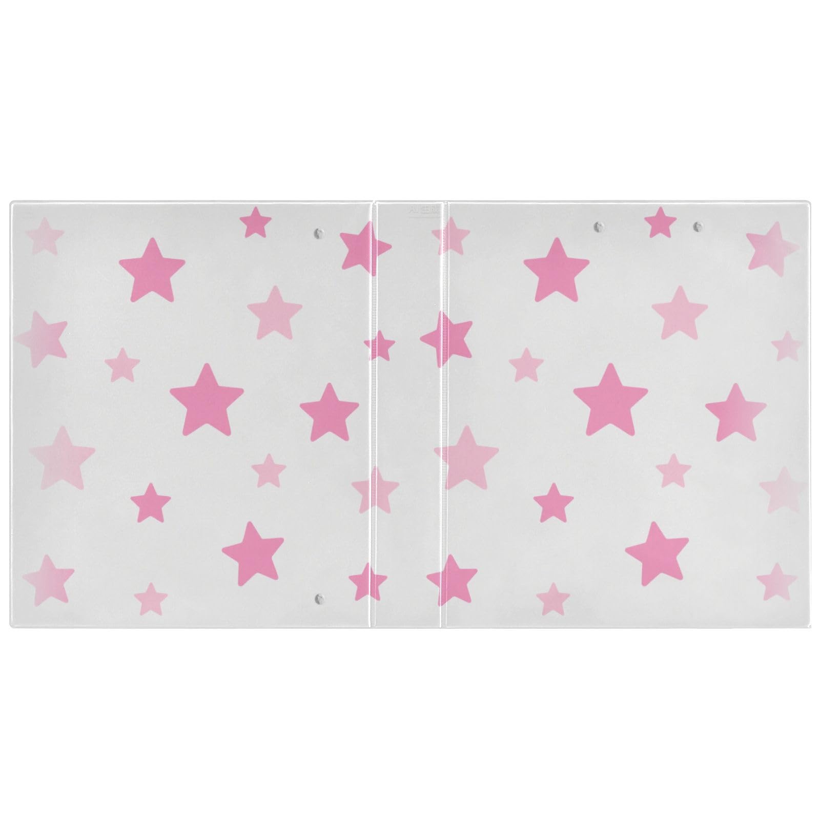 Classeurs 3,8 cm pour l'école rose étoile