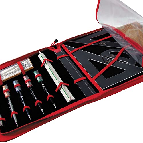 Kit Desetec para Desenho A4, Preto/Vermelho, Trident