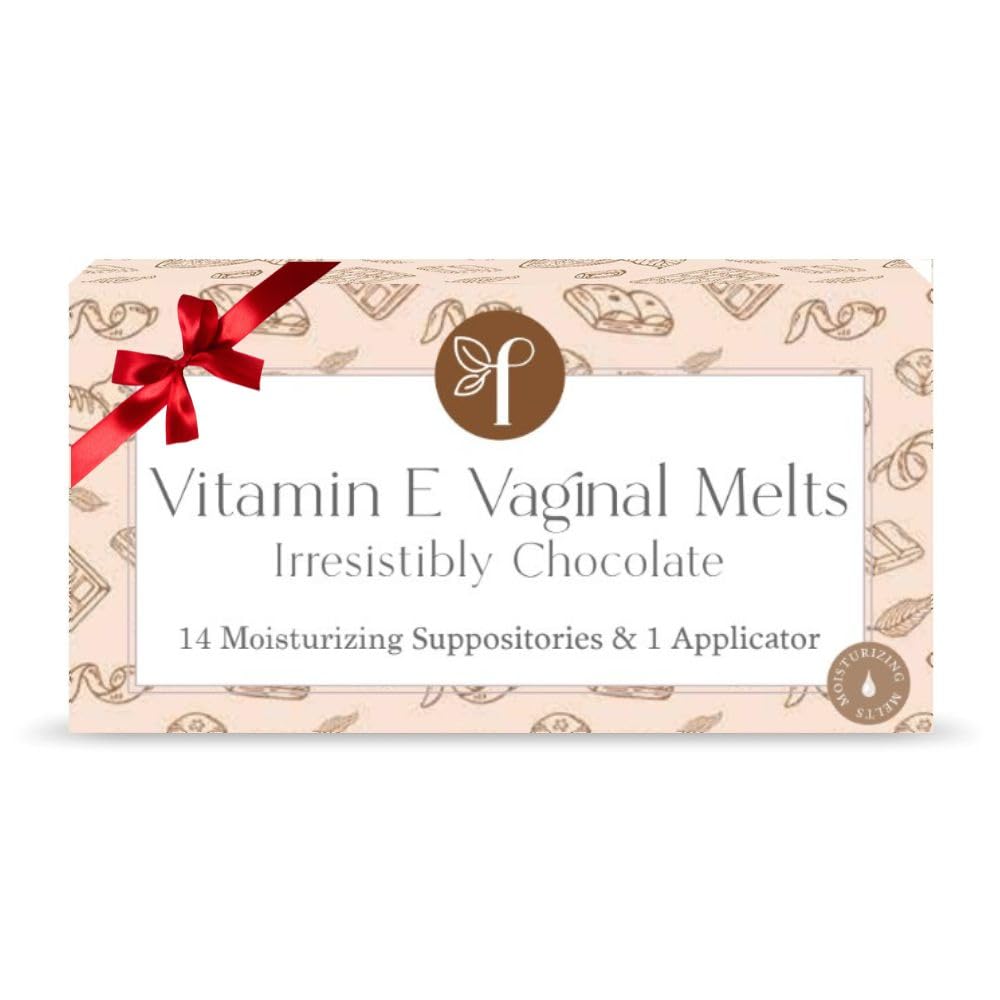 Femallay Indulgent Chocolate Vaginal Moisturizing Suppository Melts – 14 Individually Sealed Suppositories + 1 applicator