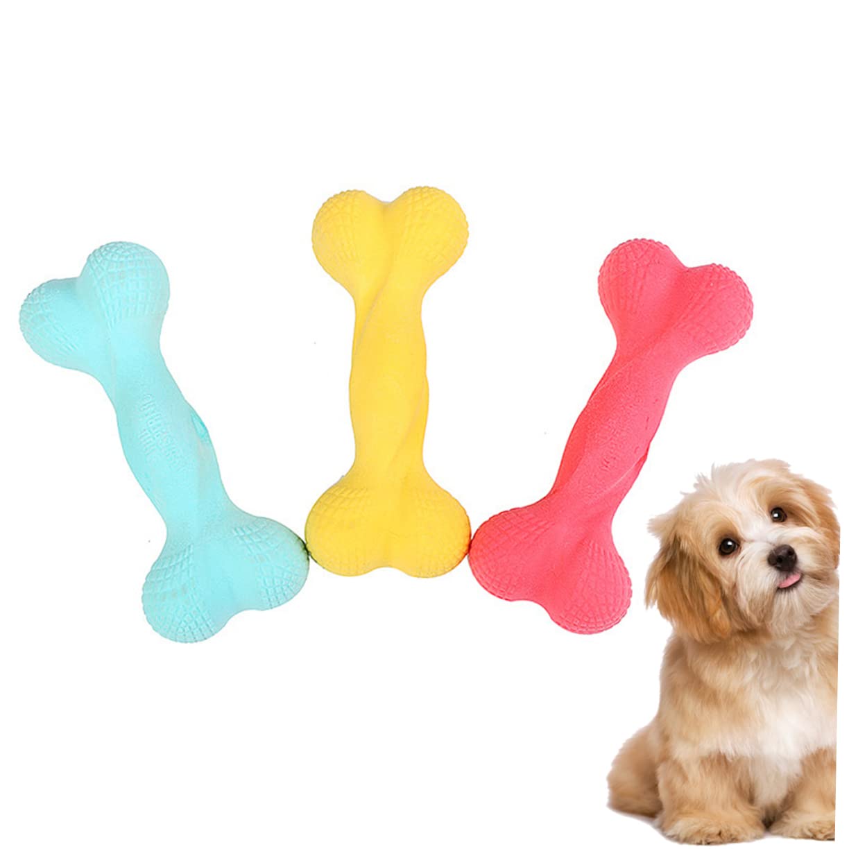 FRCOLOR 6 Piezas de golosinas interactivas para Mascotas Dogman Juguetes de Entrenamiento para Mascotas Juguetes para Cachorros de Limpieza para mordedura de Perro Limpio