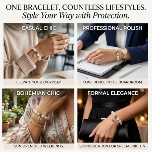Image of Young & Forever Evil Eye Protection Bracelets for Women & Girls | Nazar Battu Adjustable Charms | Multi-style Spiritual & Fashion Jewelry
