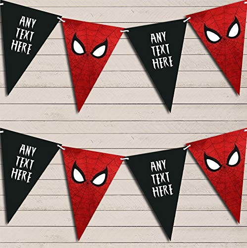 Superhero Spiderman Children's Birthday Bunting Garland Party Venue Decoration Party Flag Banner