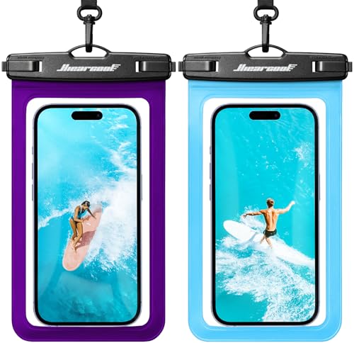 Hiearcool Universal Waterproof Phone Pouch, Dry Bag Compatible for iPhone 17 16 15 14 13 Pro Max XS Plus Samsung Galaxy S22 Cellphone Up to 8.9', IPX8 Water...