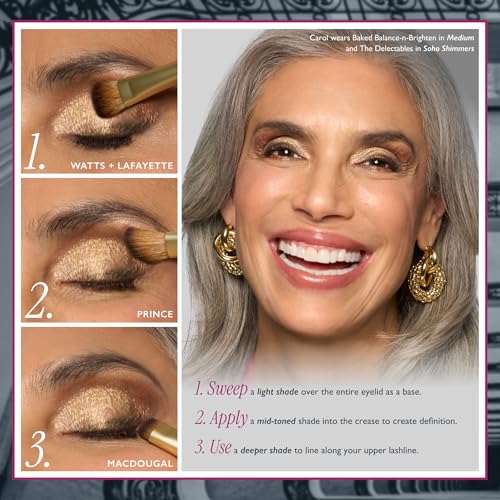 LAURA GELLER NEW YORK The Delectables Soho Shimmers Eyeshadow Palette - Includes 14 Shimmer-Finish Baked Eyeshadows in Stunning Neutral Shades - Long-Lasting High-Shine Eyeshadows for Everyday - Image 6