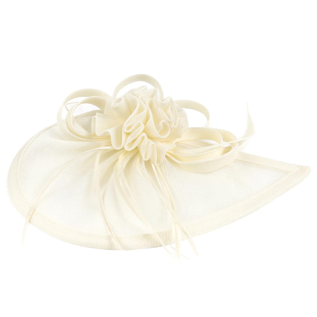 2pezzi Fascinator Elegante con Clip e Fascia per Accessori Vintage per Cerimonie Tea Party e Matrimoni Cappello Rete con Dettagli Plume