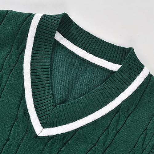 LittleSpring Neutral Boys Girls School Uniform V-Neck Sweater Vest3