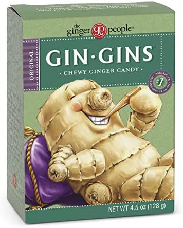 The Ginger People Gin Gins Chews, Original, 4.5 Ounce (Pack of 12)