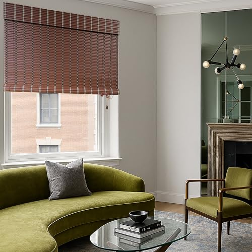 Image of Light Filtering & Cooling PVC Exterior & Interior Window Blind for Balcony and Outdoor Area - Sun Shade, Heat Reducing, Rain Resistant Choclate Brown (4 Feet Width X 7 Feet Height)