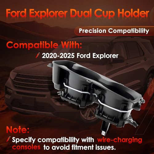 Portavasos con carga inalámbrica para Ford Explorer miniatura 3