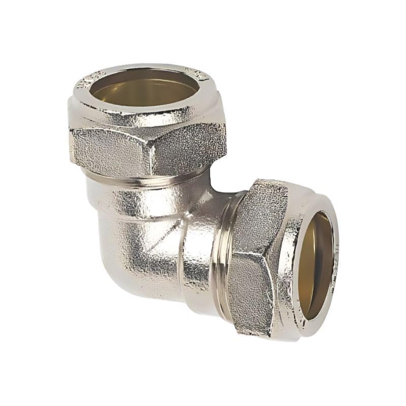 Lot de 5 coudes de compression chromés 28 mm