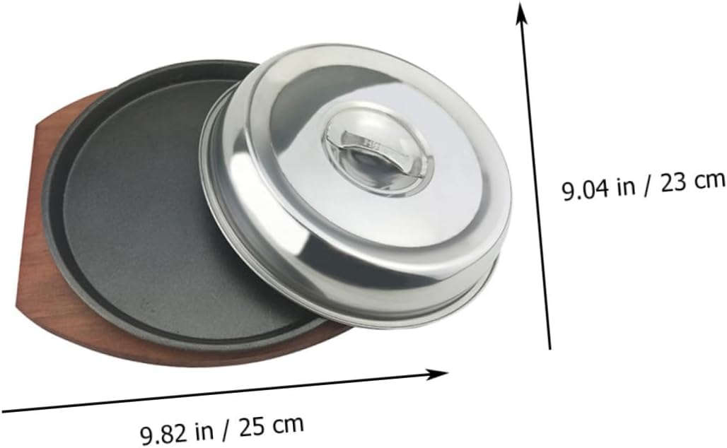 Mikinona Premium Grill Pan Set Large Grill Tray Steak Pan for Stove BBQ Dish Roasting Tray Beef Steak Plate