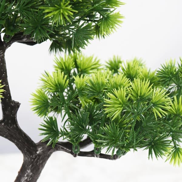 Amazon｜造花 20cm 盆栽 フェイクフラワー 人工樹木 松 フェイク 