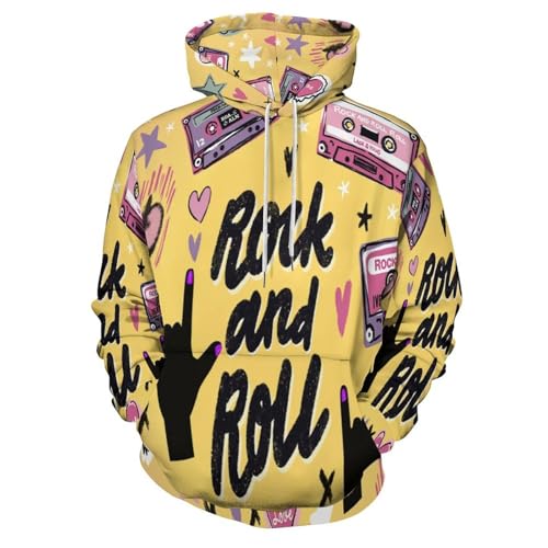 Sweat à Capuche Imprimé 3D Rochers À Bande Magnétique Pull Harajuku Unisexe
