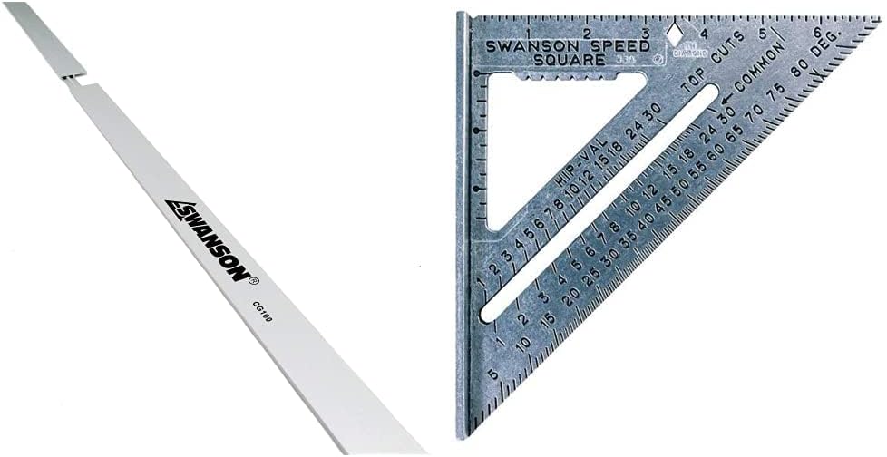Swanson Tool Co Cutting Guide Bundle with Speed Square, C-clamps and Booklet