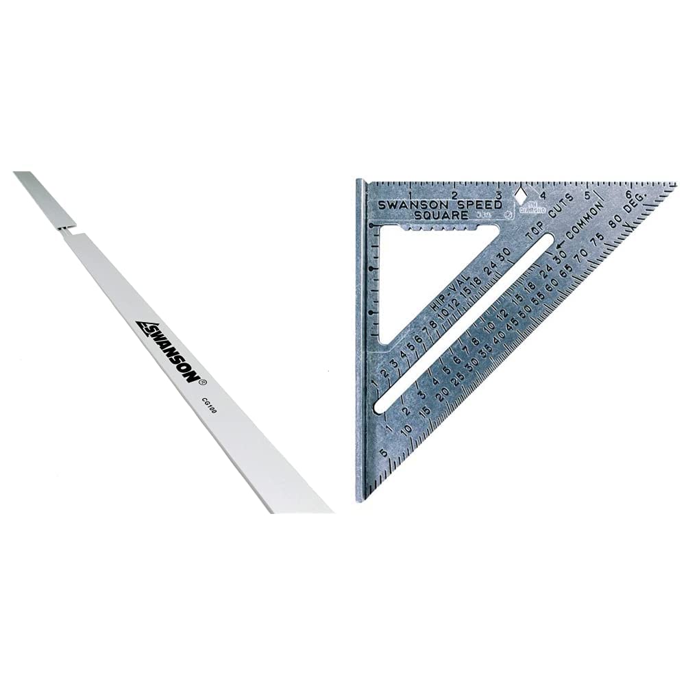 Swanson Tool Co Cutting Guide Bundle with Speed Square, C-clamps and Booklet