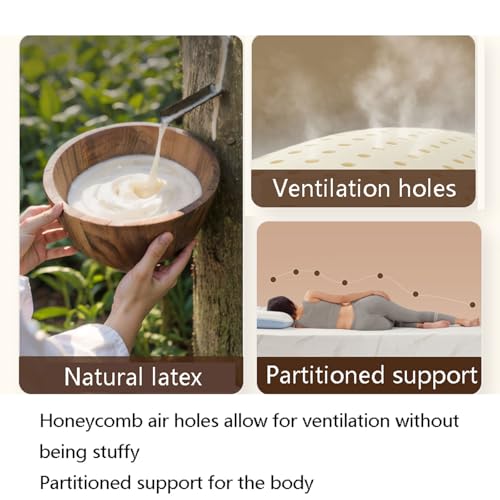 Coprimaterasso doppio, in lattice naturale e memory foam, ipoallergenico, impermeabile, confortevole, ottimo supporto per il sonno per alleviare le allergie e maggiore comfort