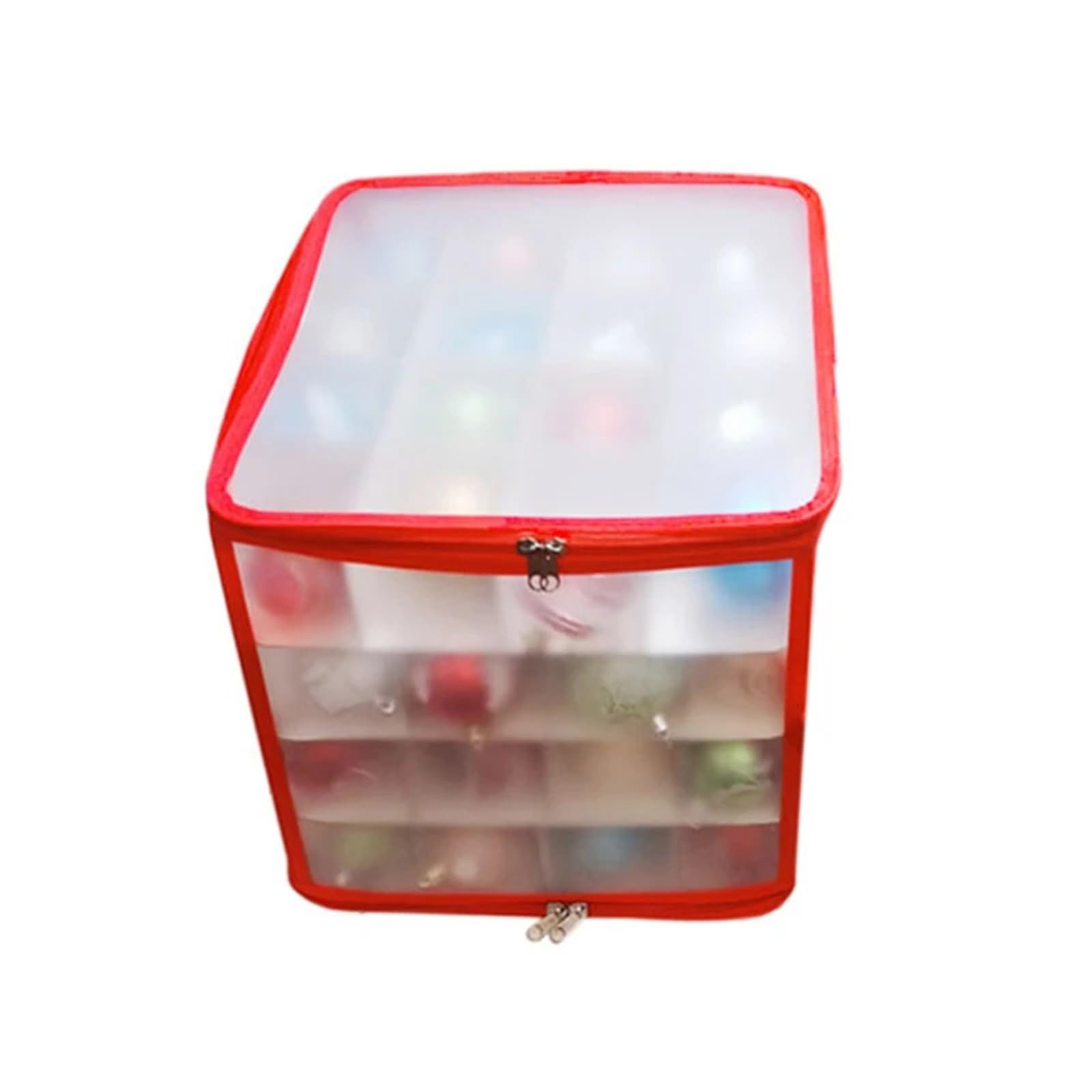 Organizer FüR Weihnachtsschmuck 64 Grid Weihnachtskugel Lagerung Sortierung Aufbewahrungsbox mit Deckel Weihnachten Weihnachtsbaum Dekoration Kugel Dekor Kugeln Aufbewahrungsbox FüR Weihnachten