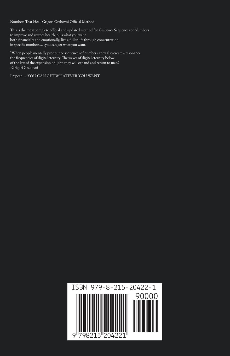 Numbers That Heal, Grigori Grabovoi      Paperback – January 26, 2023